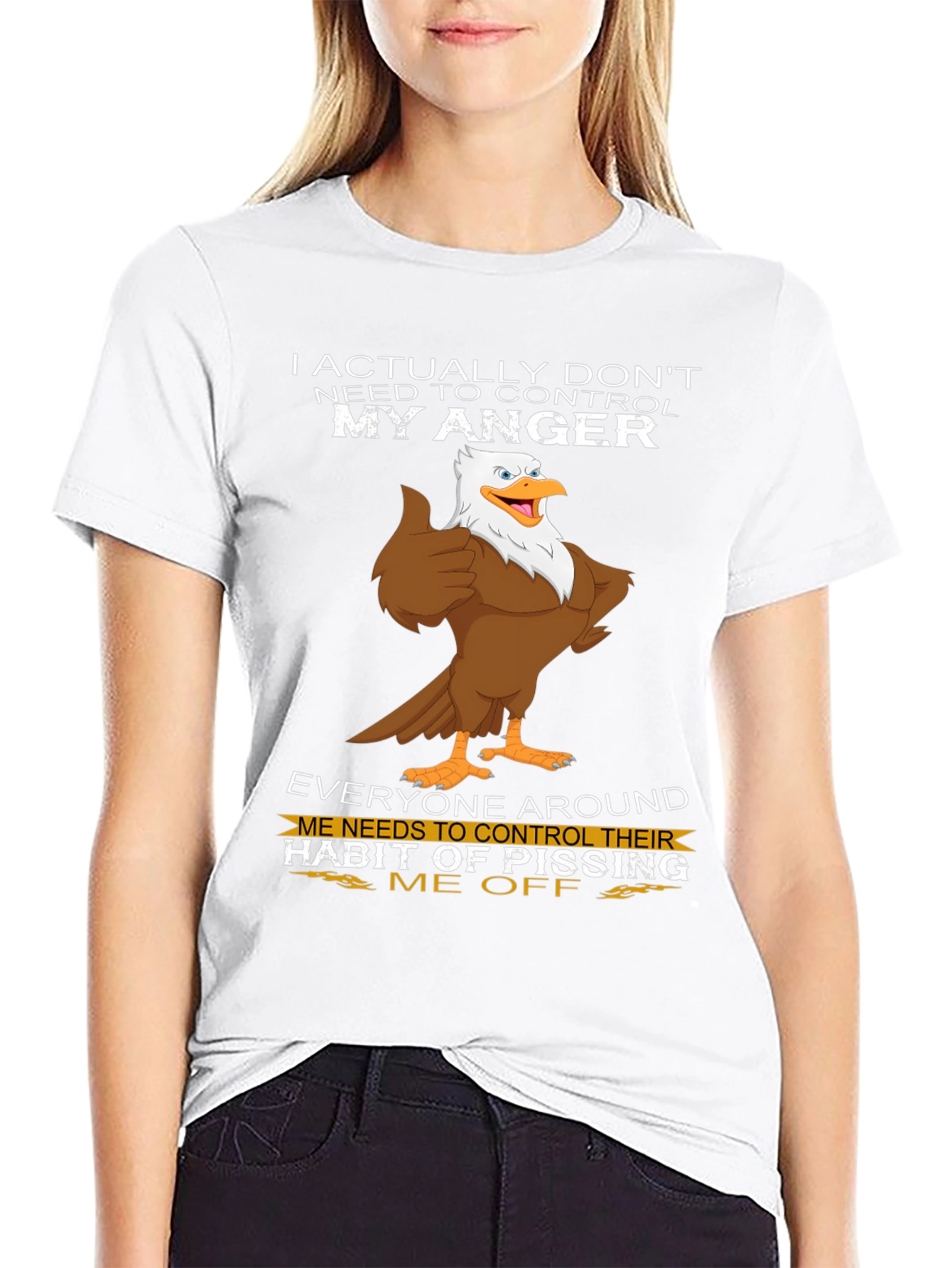 Funny Angry Eagle Graphic Tee