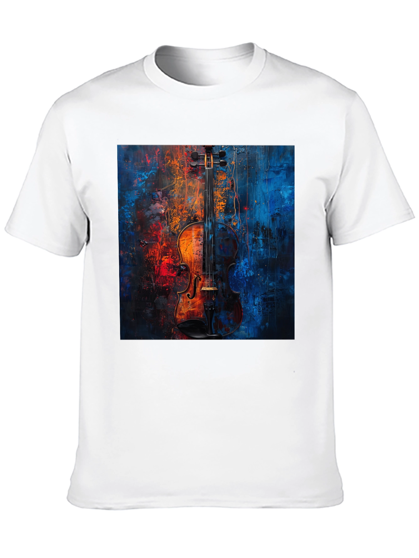 Violin Art Graphic Tee - Musical Expression