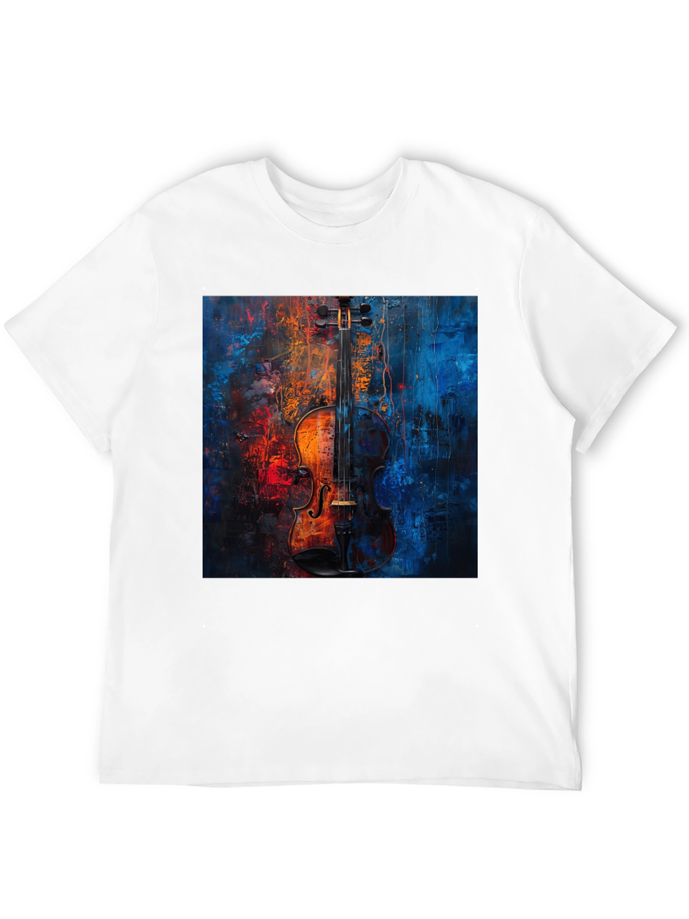 Violin Art Graphic Tee - Musical Expression