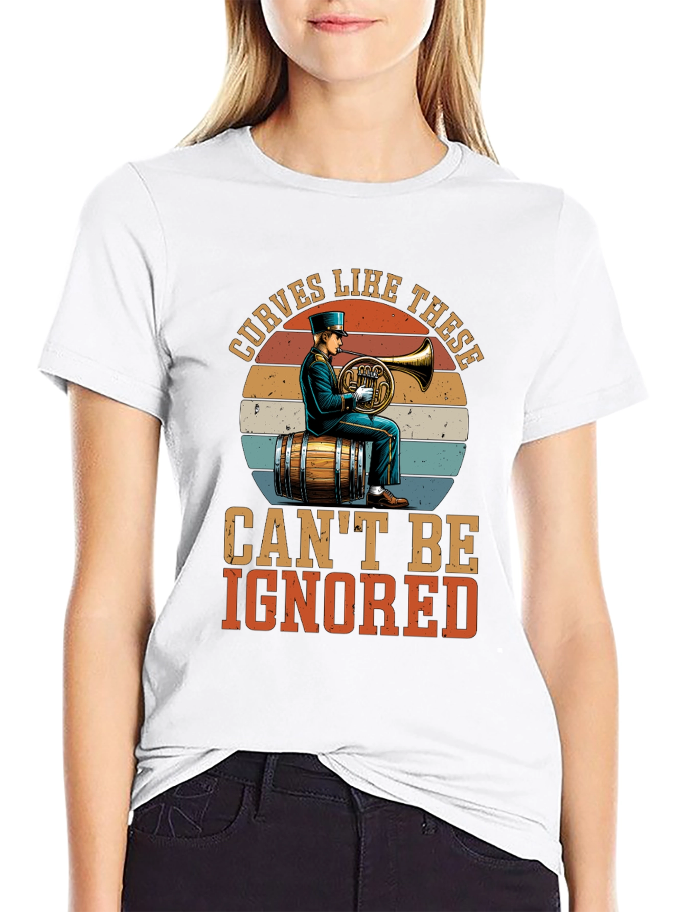 Curves Like These T-Shirt - Horn Player Design