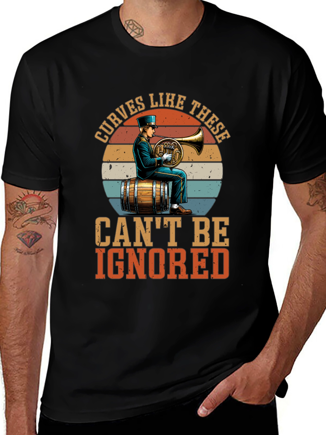 Curves Like These T-Shirt - Horn Player Design