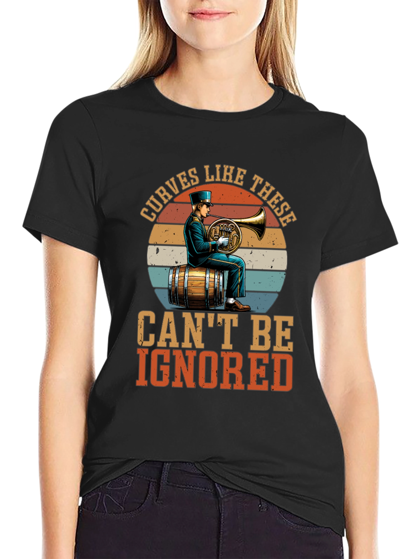 Curves Like These T-Shirt - Horn Player Design