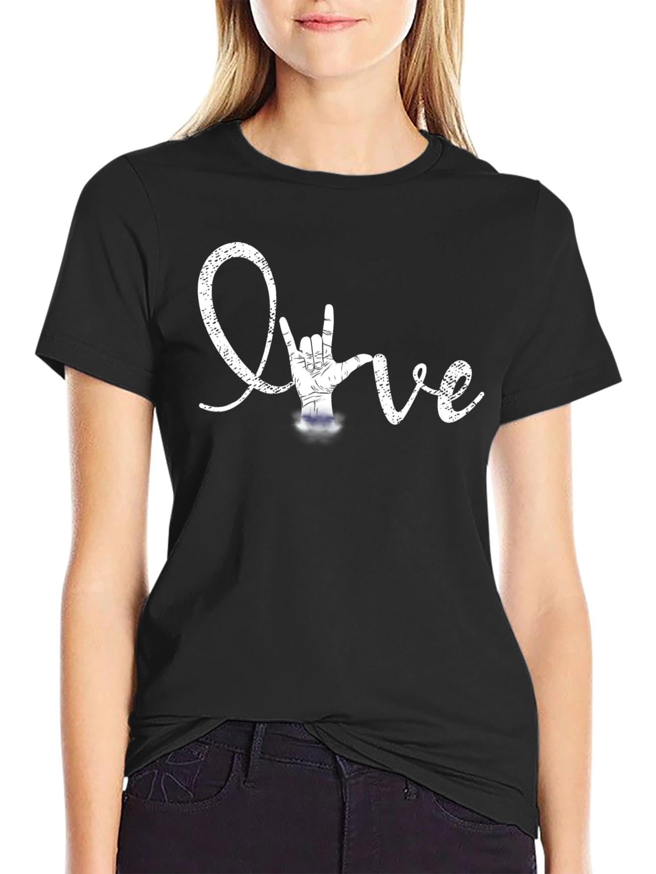 Love Sign Language Graphic T-Shirt