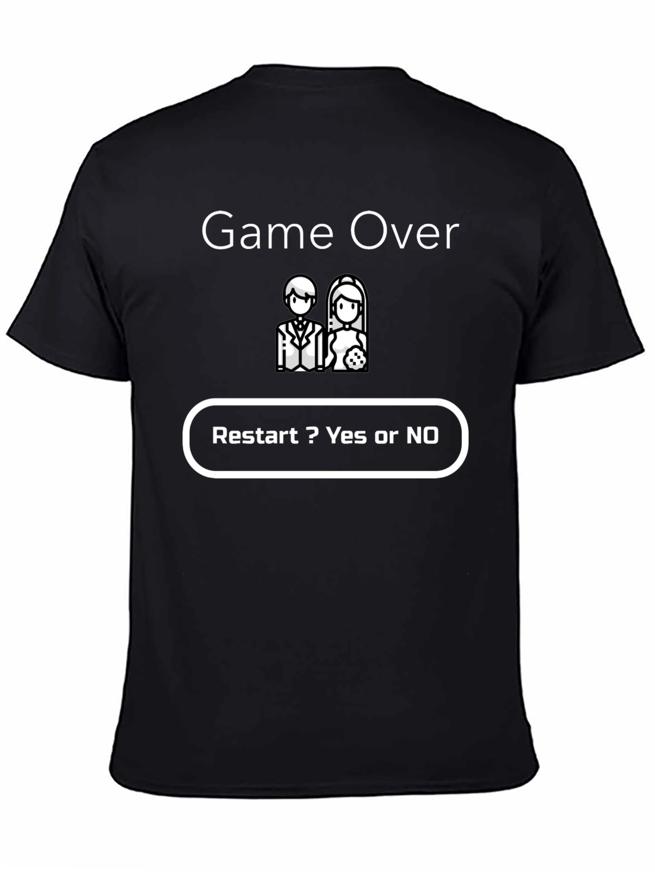 Game Over Restart T-Shirt - Funny Wedding Tee