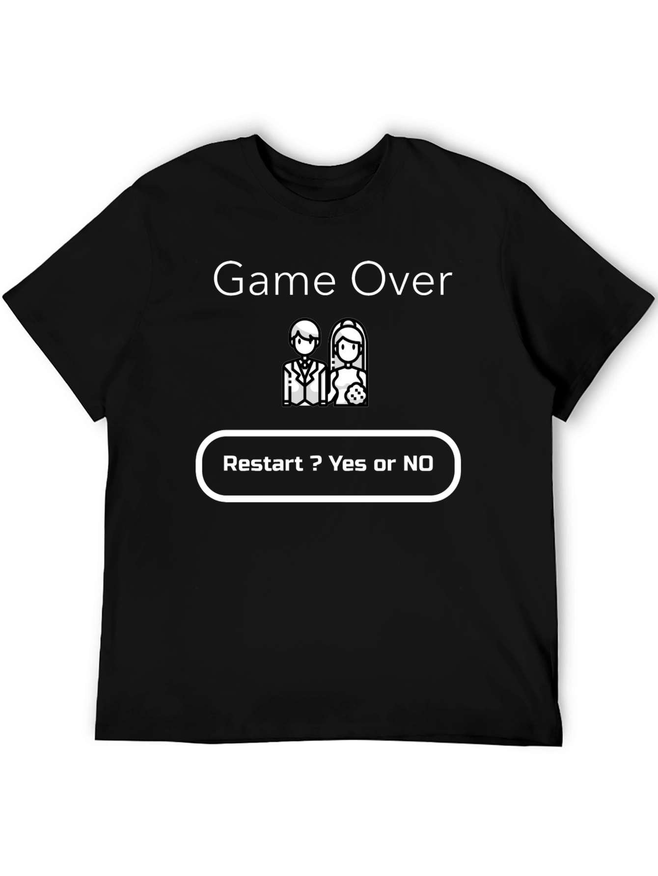 Game Over Restart T-Shirt - Funny Wedding Tee