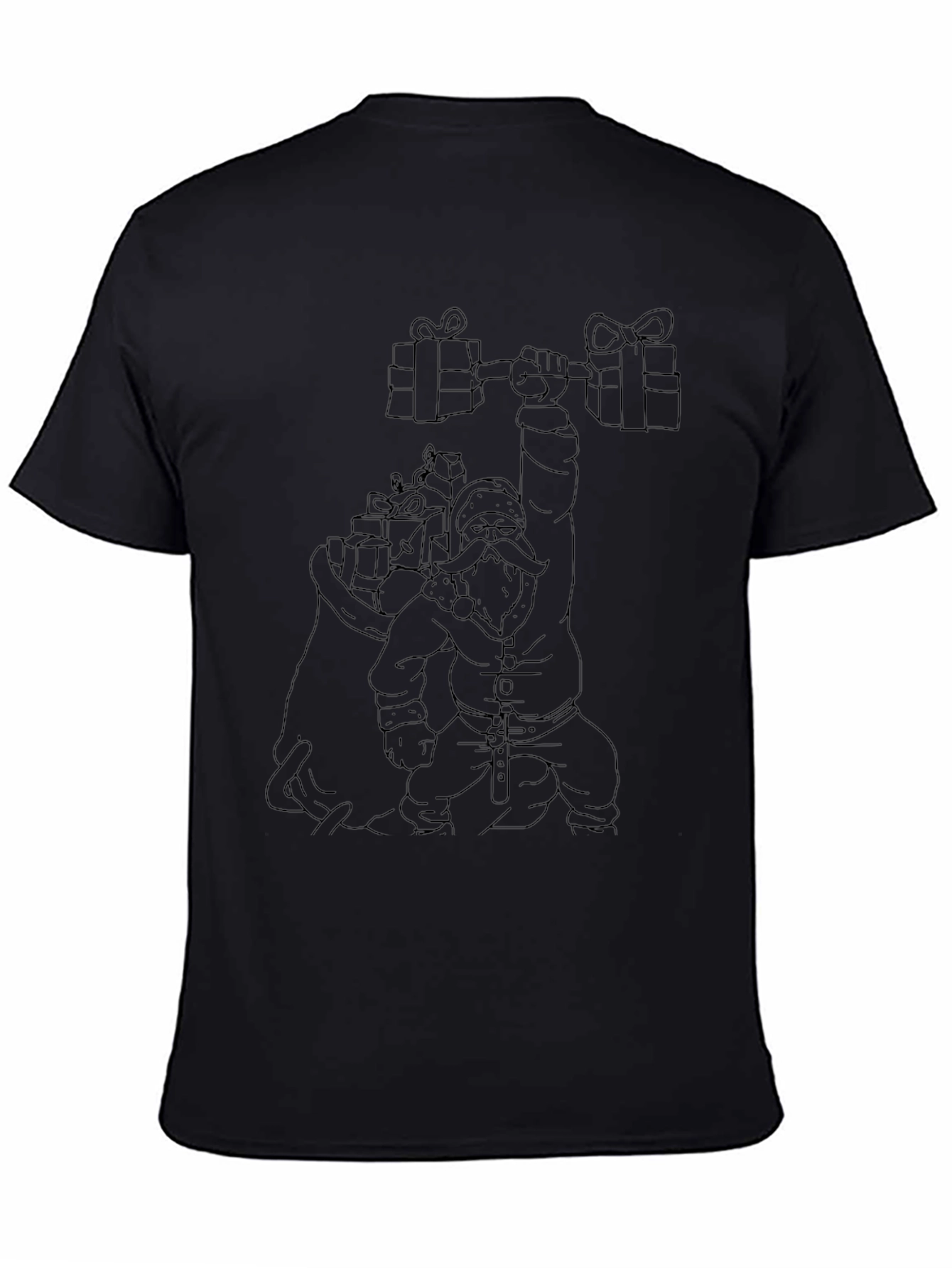 Santas Gym: Black Graphic Tee