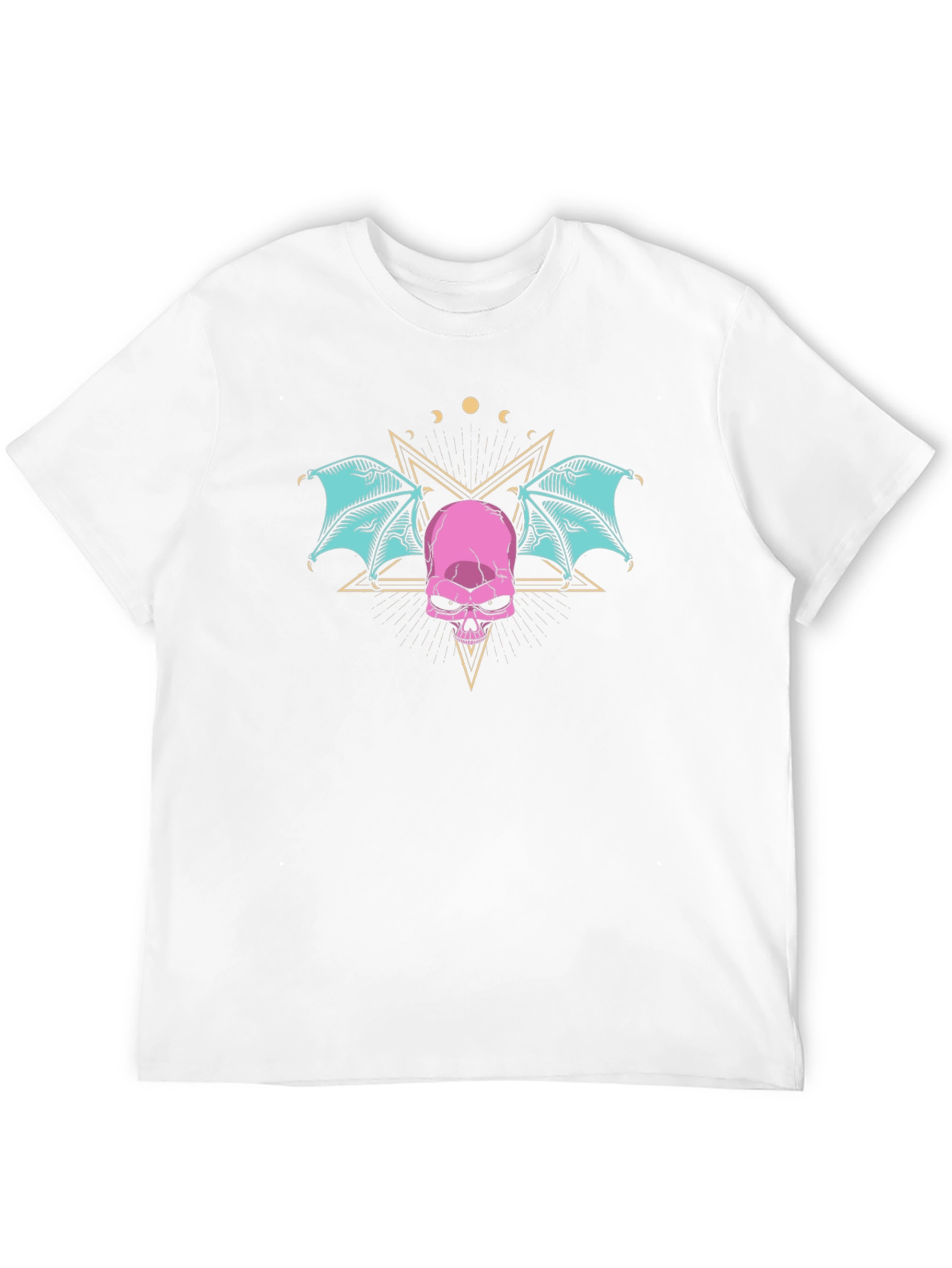Skull Wings Graphic Print T-Shirt