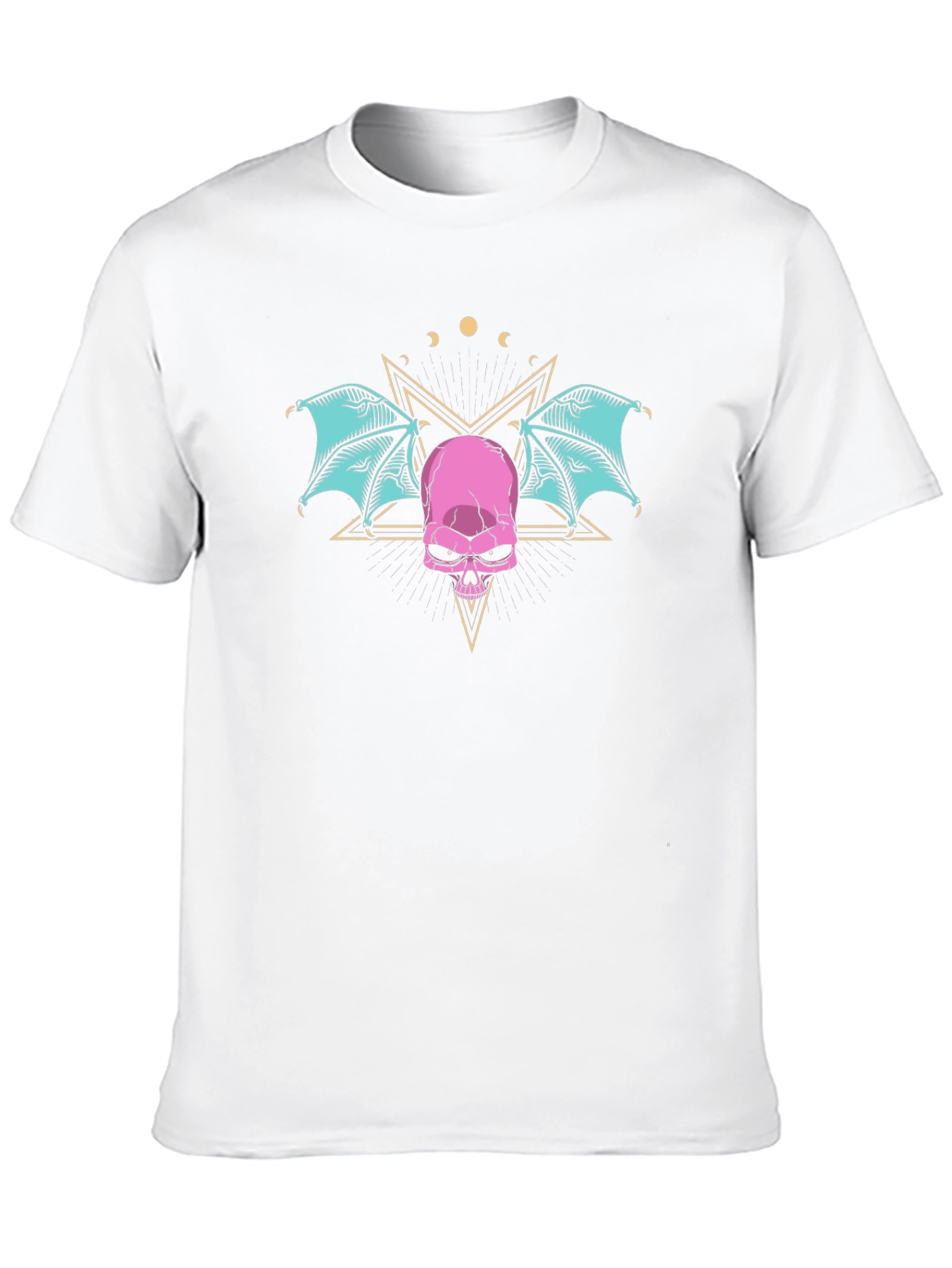 Skull Wings Graphic Print T-Shirt