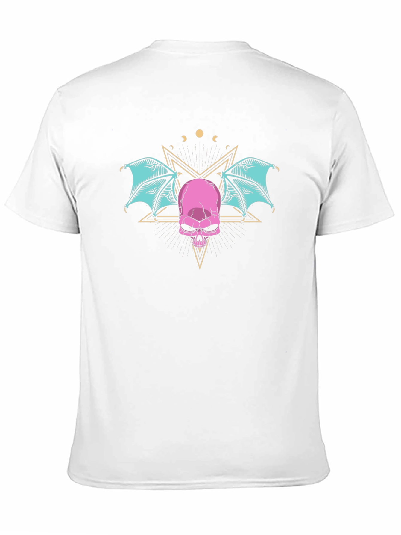 Skull Wings Graphic Print T-Shirt
