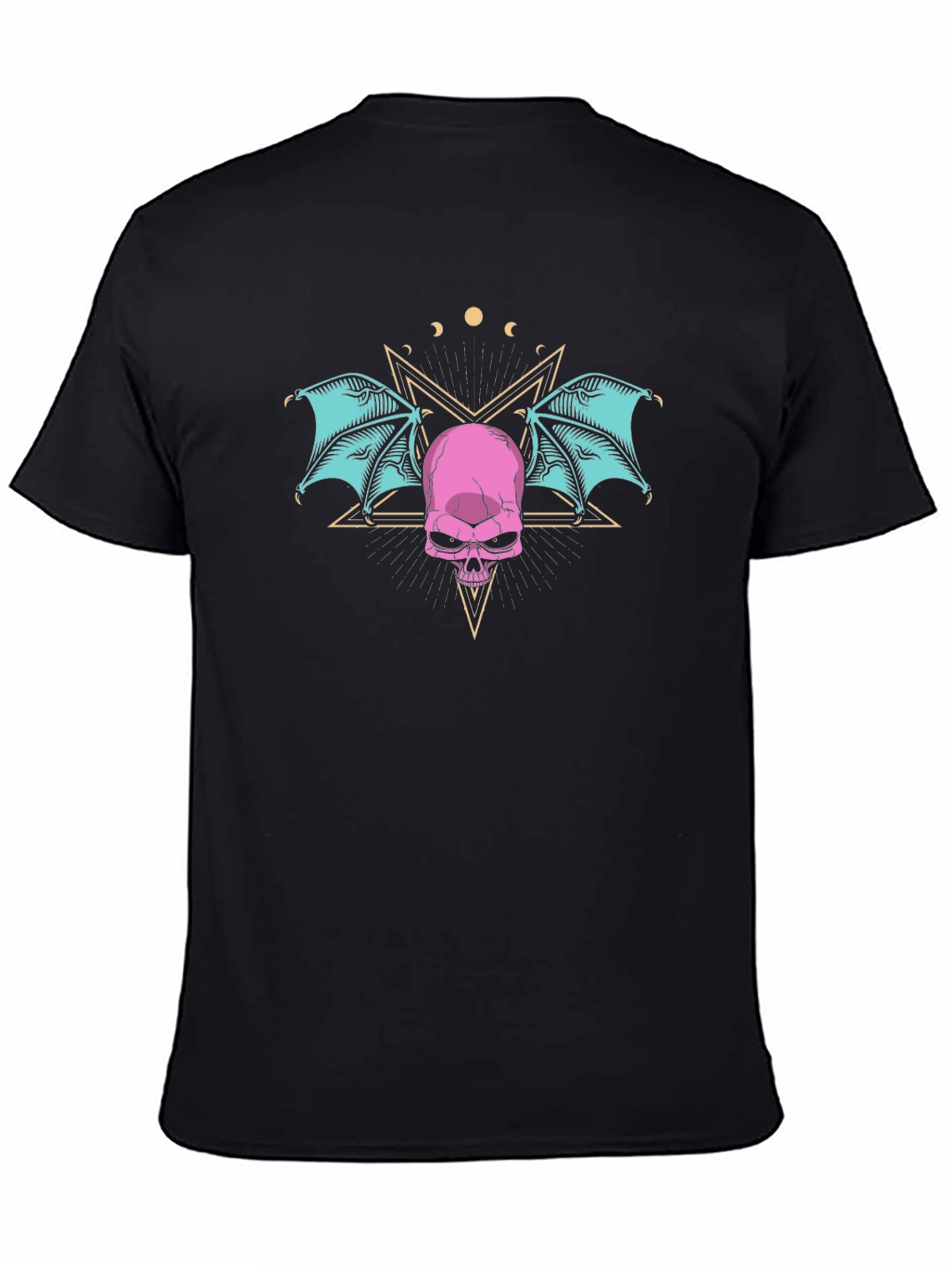 Skull Wings Graphic Print T-Shirt