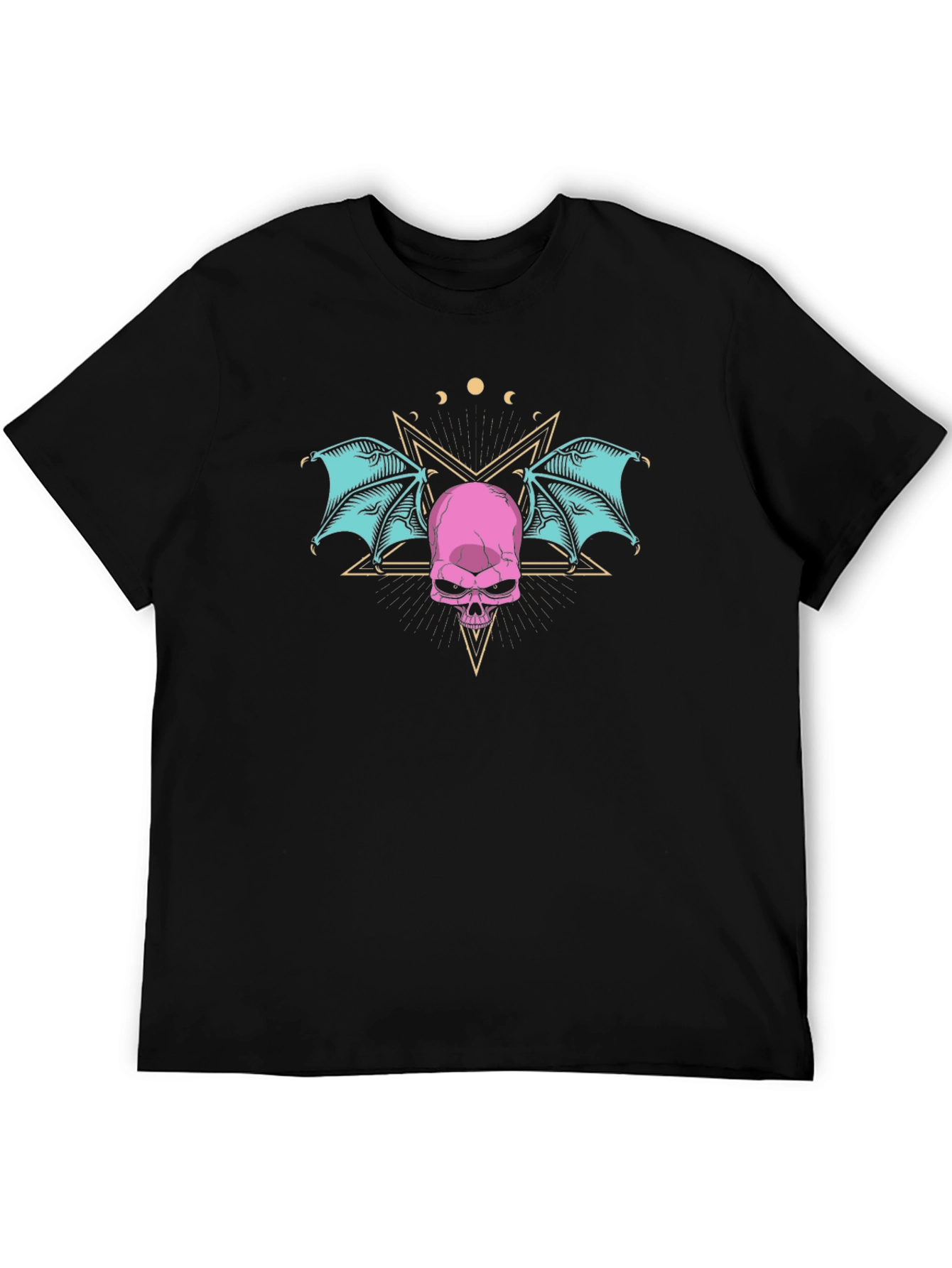 Skull Wings Graphic Print T-Shirt