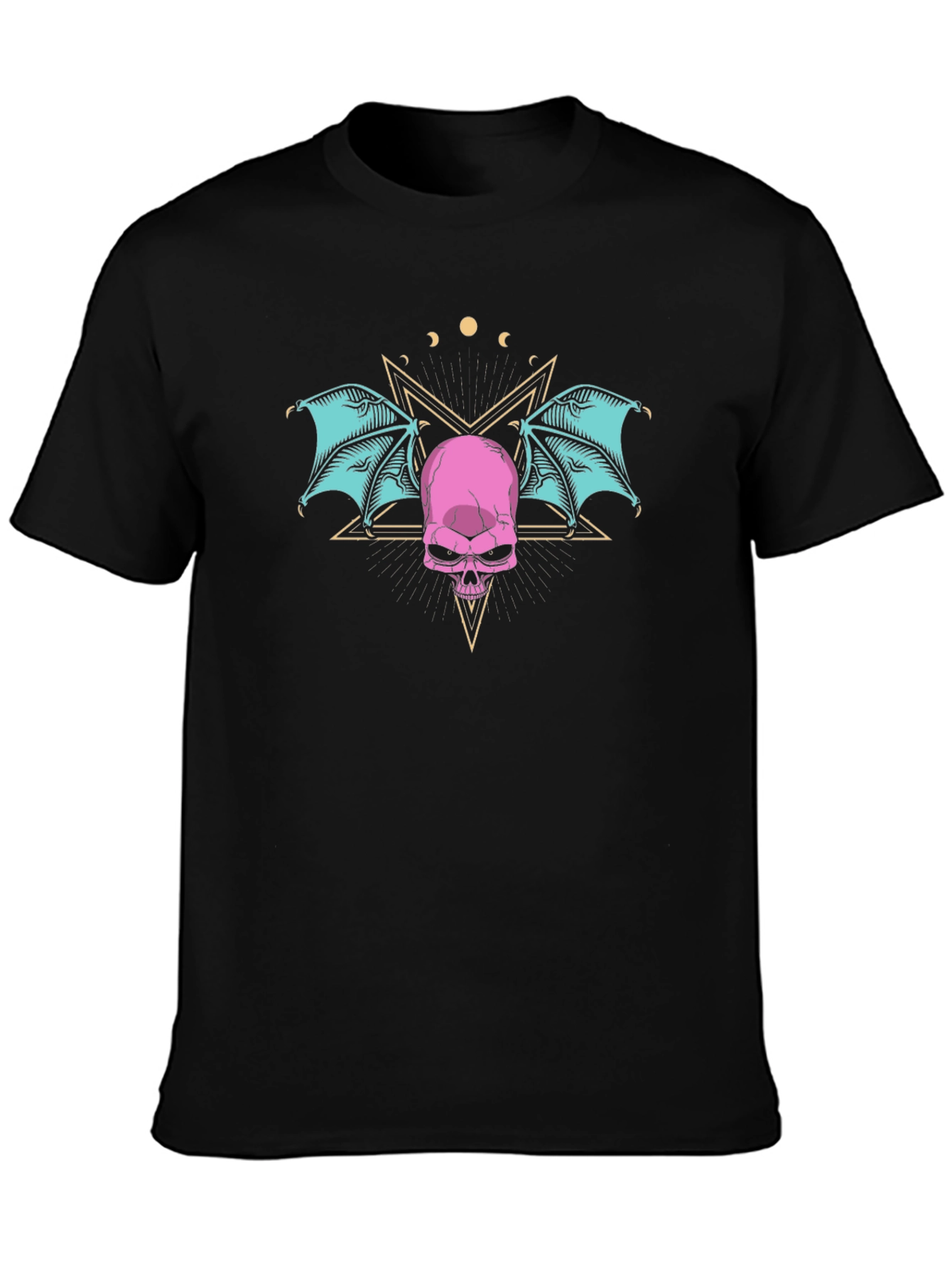 Skull Wings Graphic Print T-Shirt