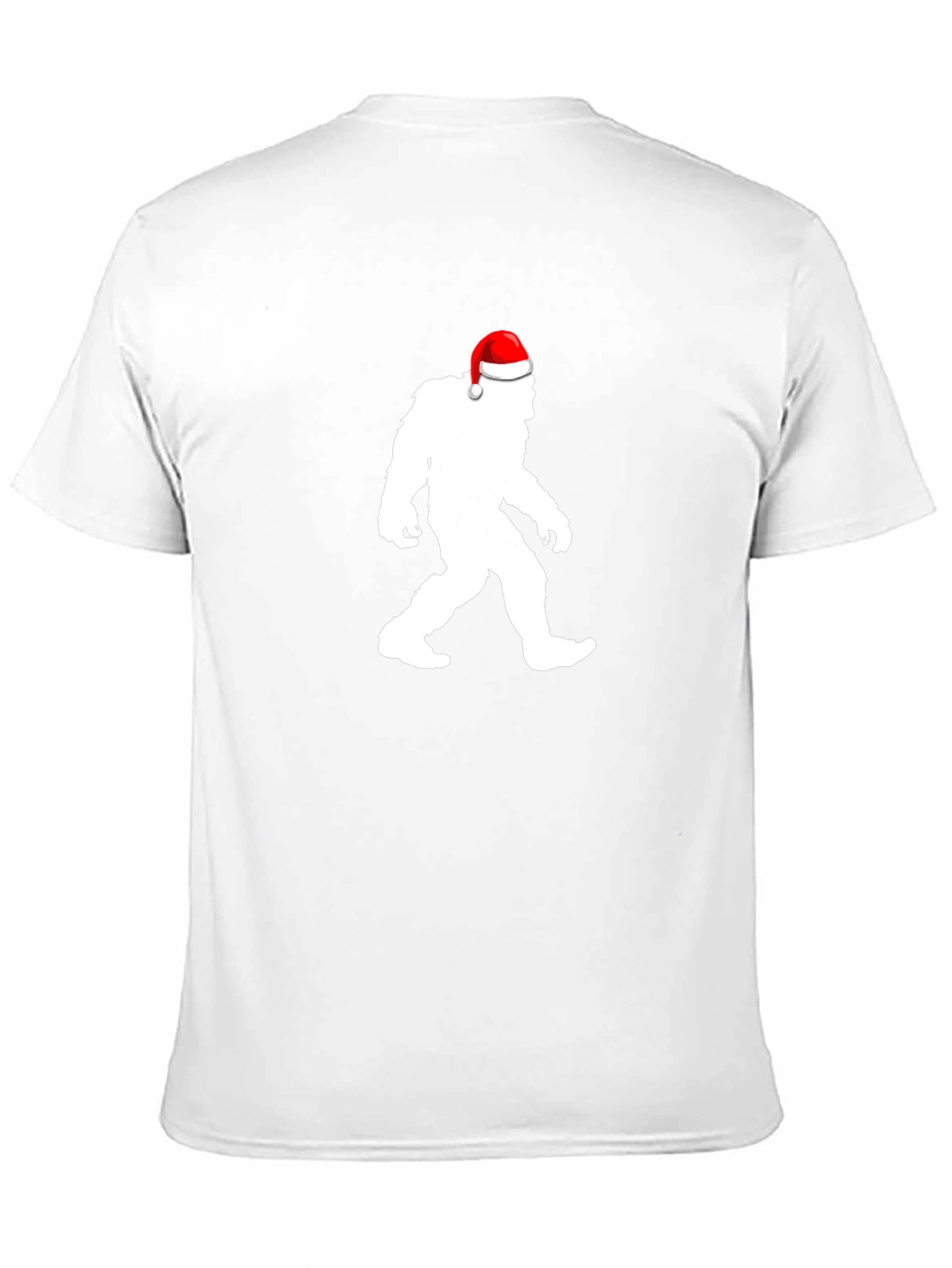 Sasquatch Santa Hat Black T-Shirt