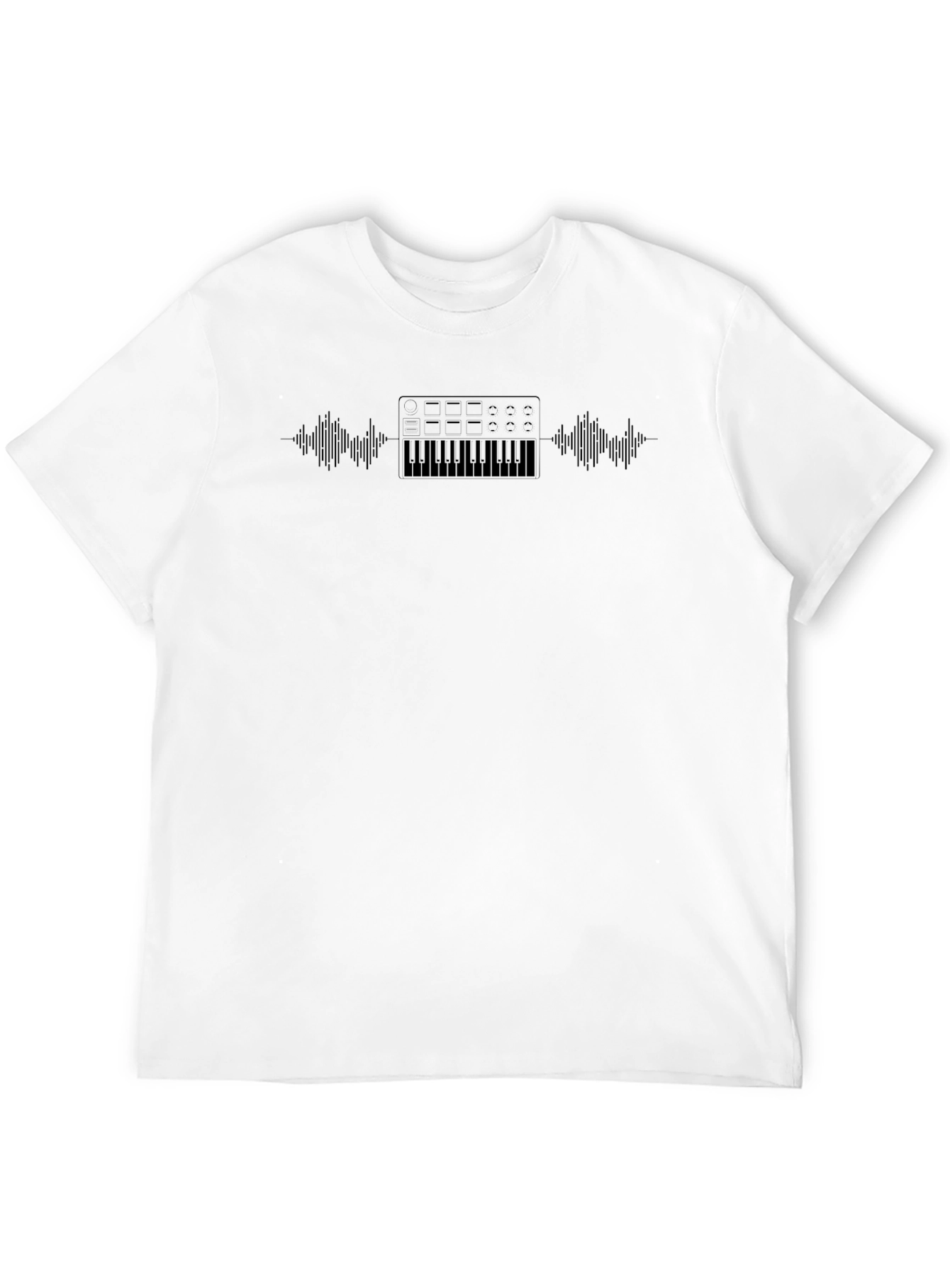Synthesizer Wave T-Shirt - Black