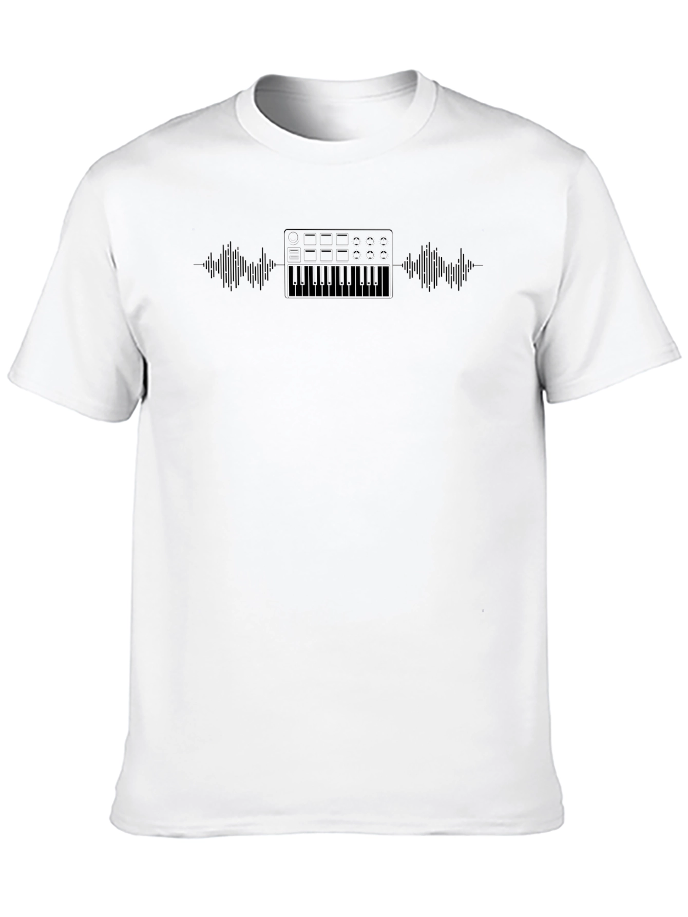 Synthesizer Wave T-Shirt - Black