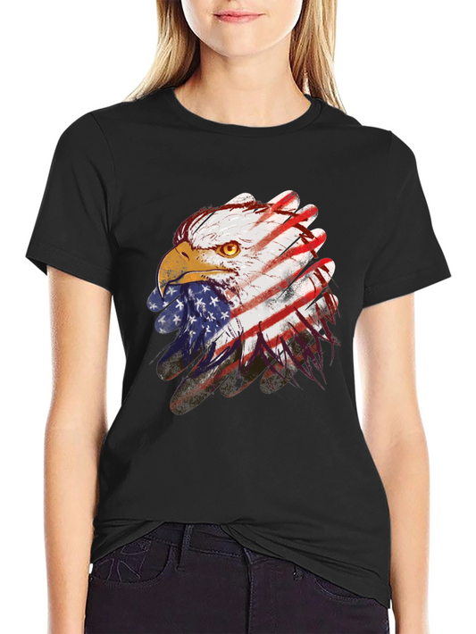 American Eagle Flag Graphic Tee - Patriotic Style