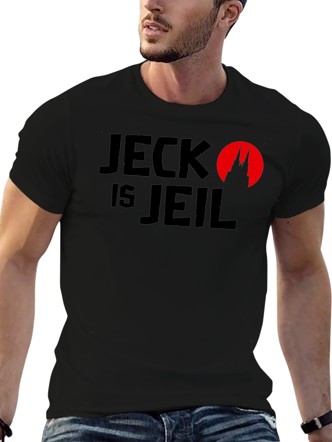 Jeck Is Jeil Black Graphic Tee