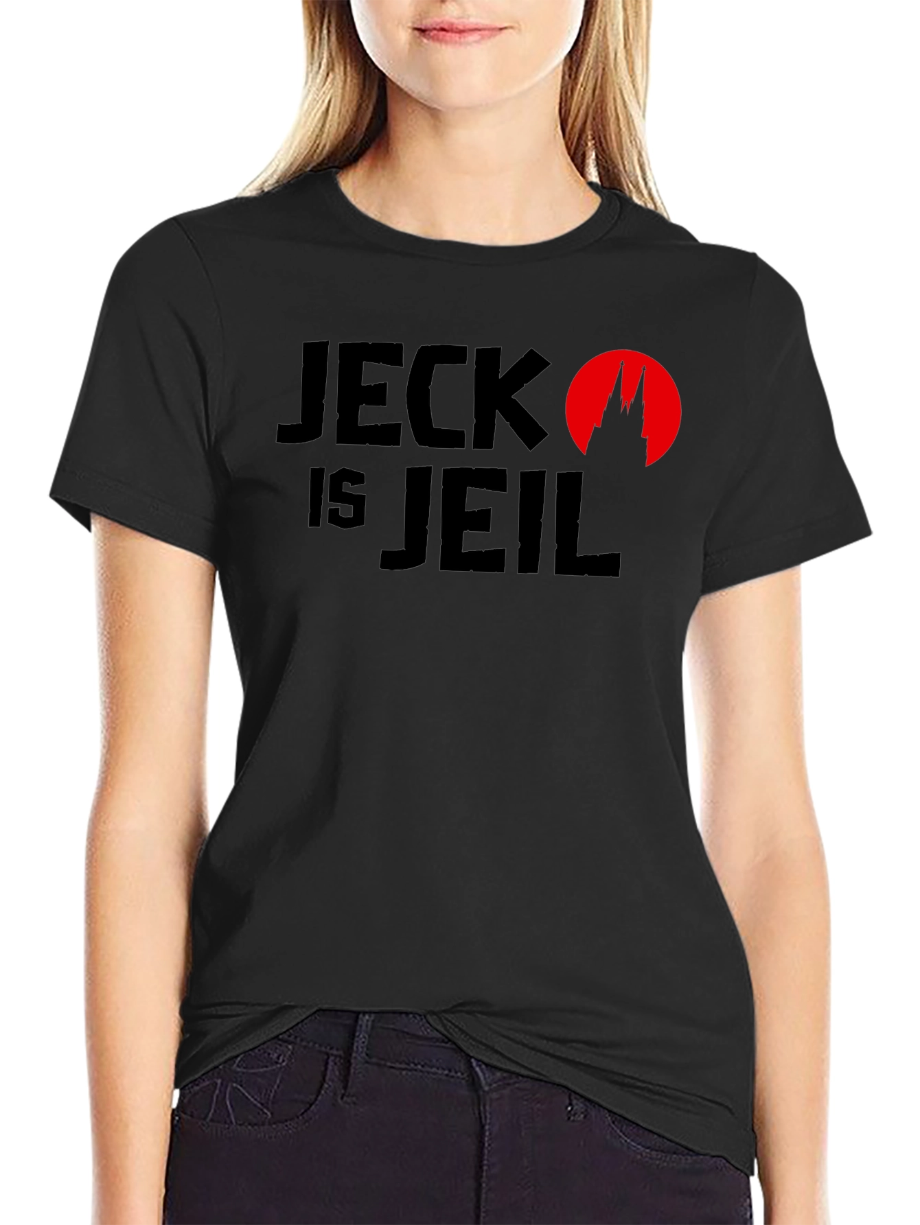 Jeck Is Jeil Black Graphic Tee