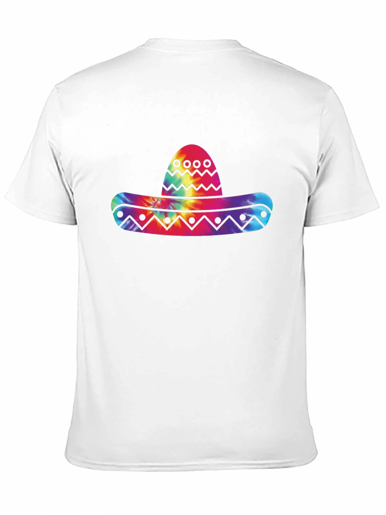 Tie Dye Sombrero Graphic Black T-Shirt