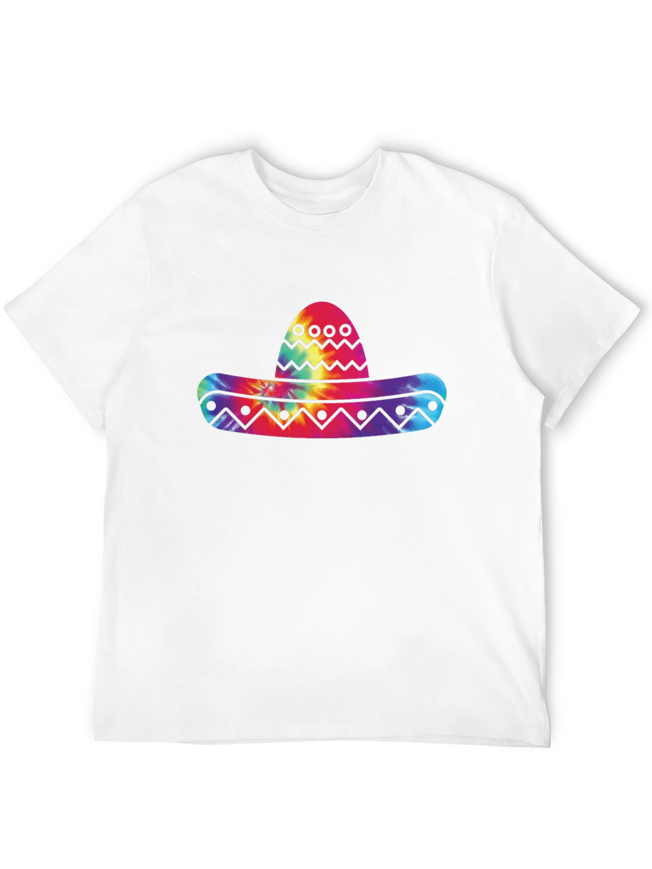Tie Dye Sombrero Graphic Black T-Shirt