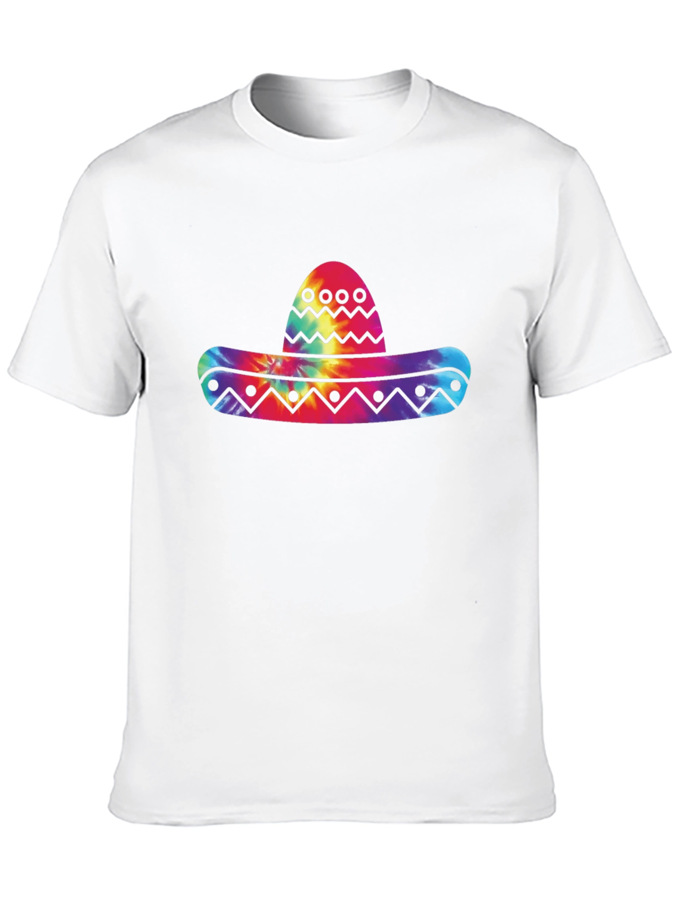 Tie Dye Sombrero Graphic Black T-Shirt