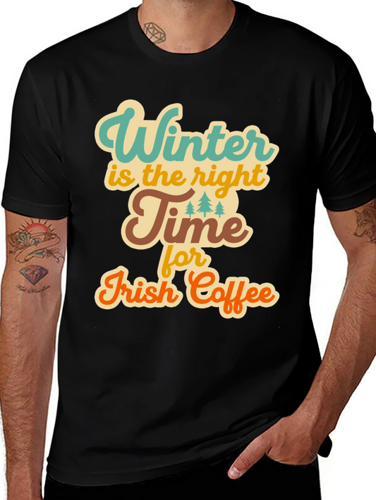 Winter Irish Coffee T-Shirt - Cozy Season Apparel