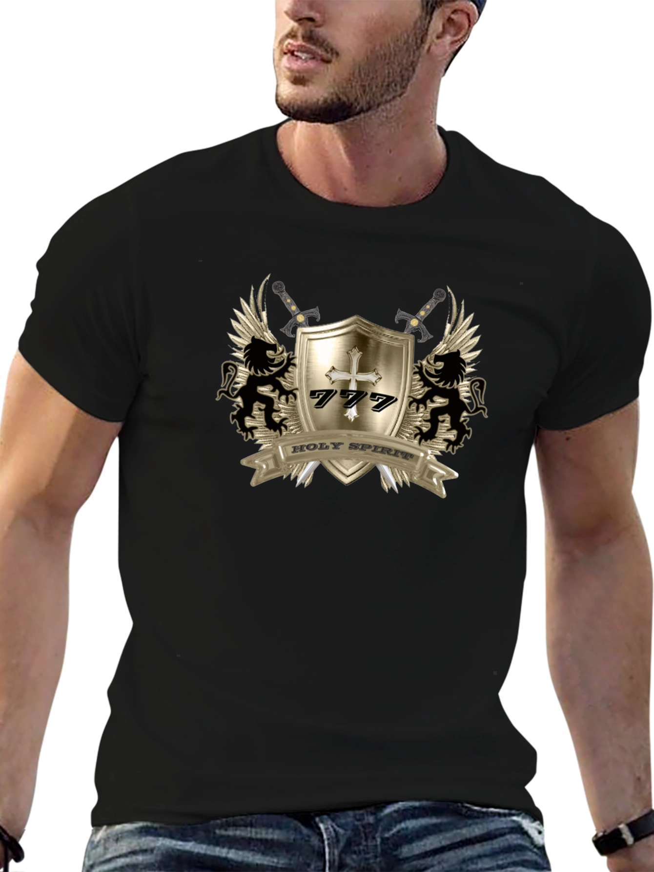 Holy Spirit Crest T-Shirt - Black