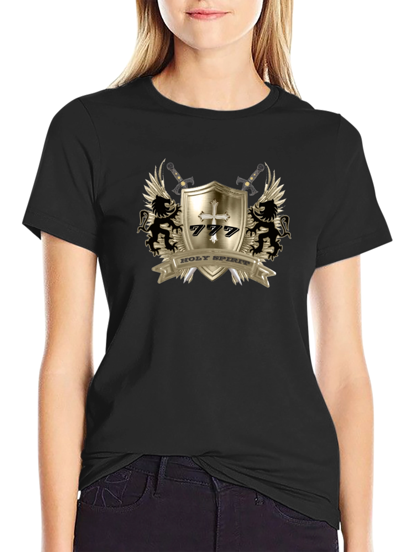Holy Spirit Crest T-Shirt - Black