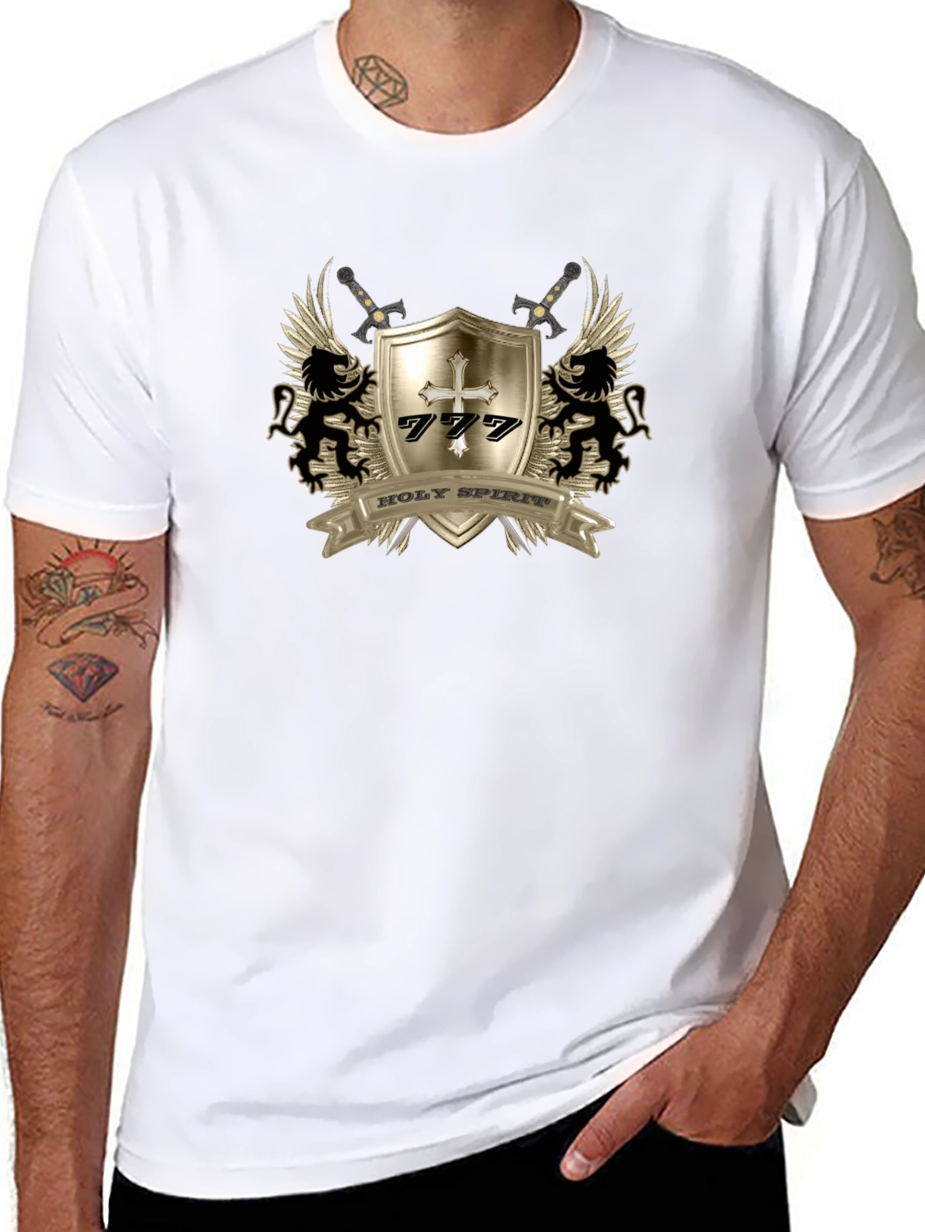Holy Spirit Crest T-Shirt - Black