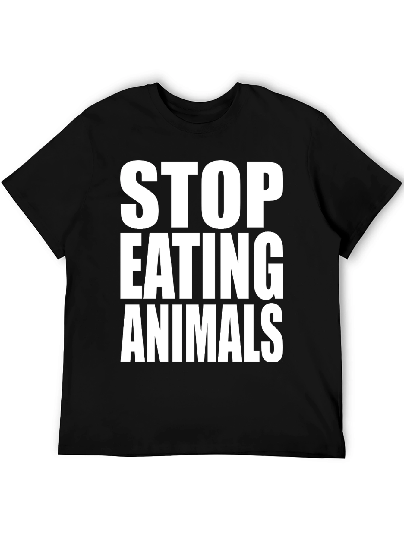 Vegan T-Shirt: Stop Eating Animals - Black