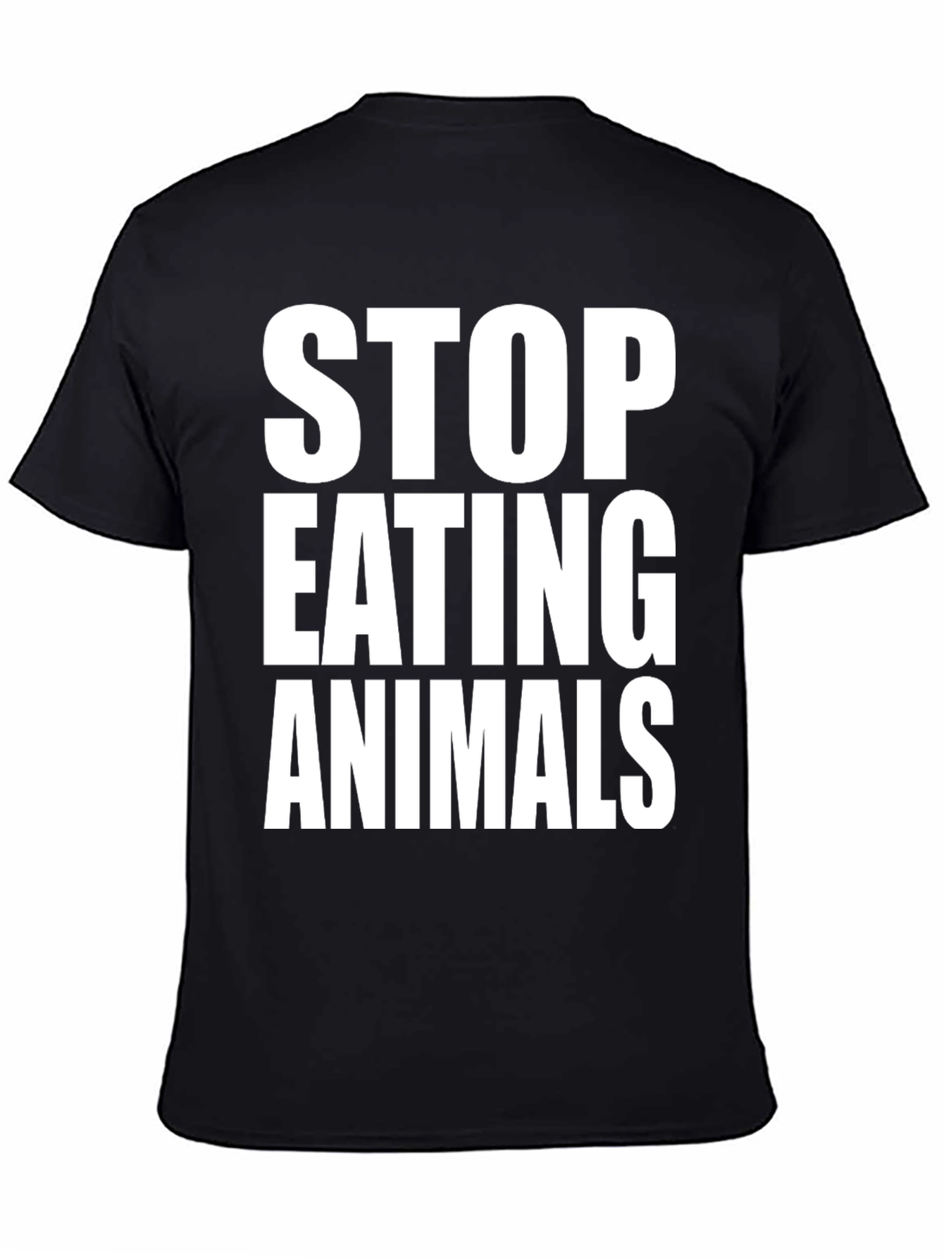 Vegan T-Shirt: Stop Eating Animals - Black