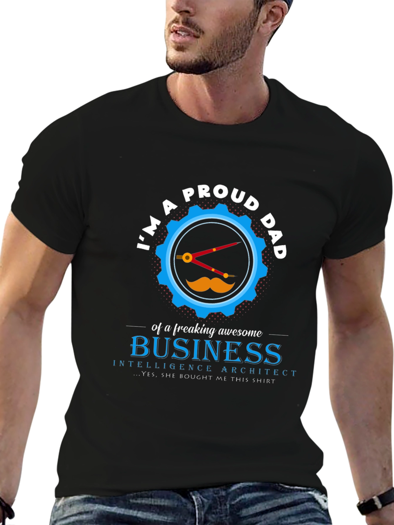 Proud Dad Business Architect Graphic T-Shirt