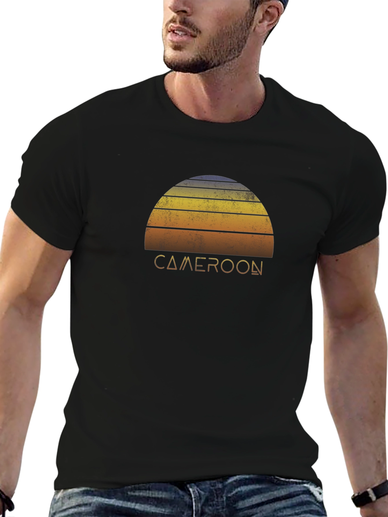 Cameroon Retro Sunset T-Shirt - Classic Fit
