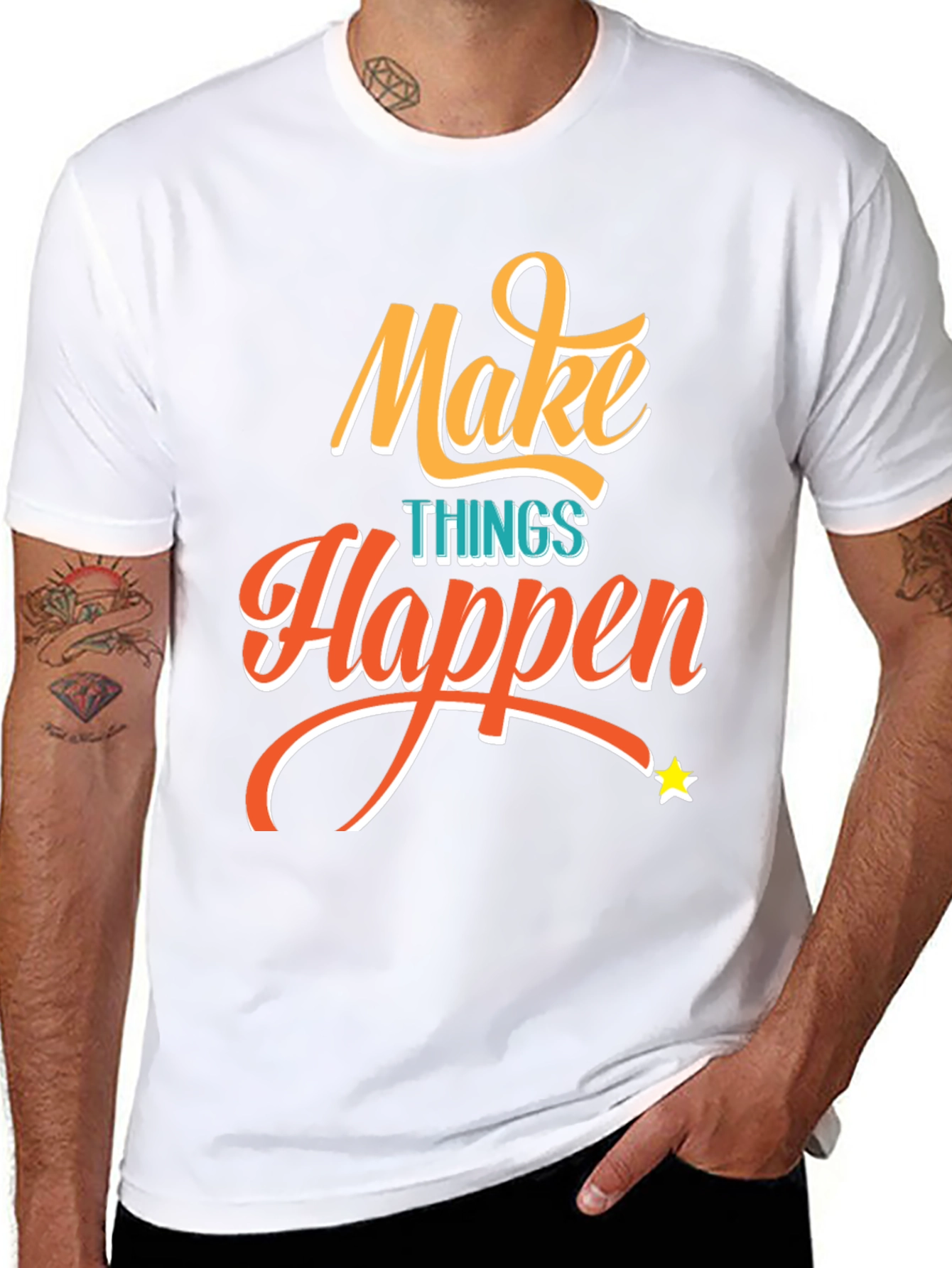 Make Things Happen Graphic Tee - Black T-Shirt