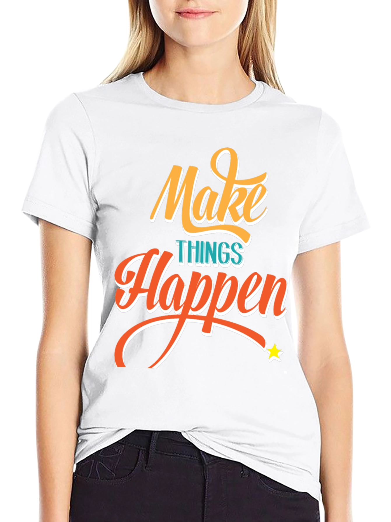 Make Things Happen Graphic Tee - Black T-Shirt