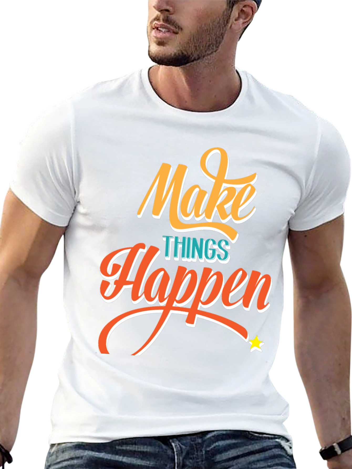 Make Things Happen Graphic Tee - Black T-Shirt