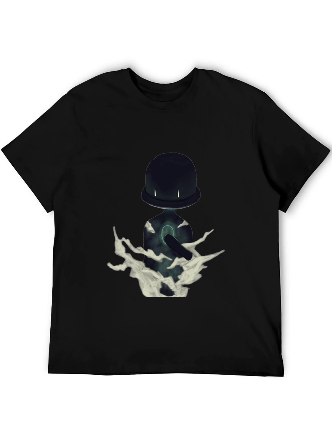 Mystery Character Graphic Black T-Shirt