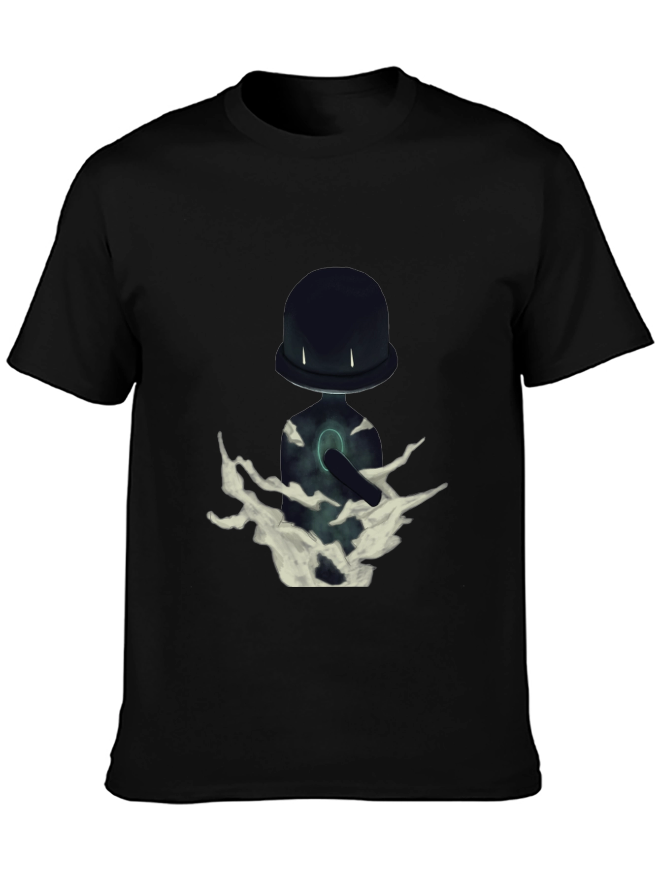 Mystery Character Graphic Black T-Shirt