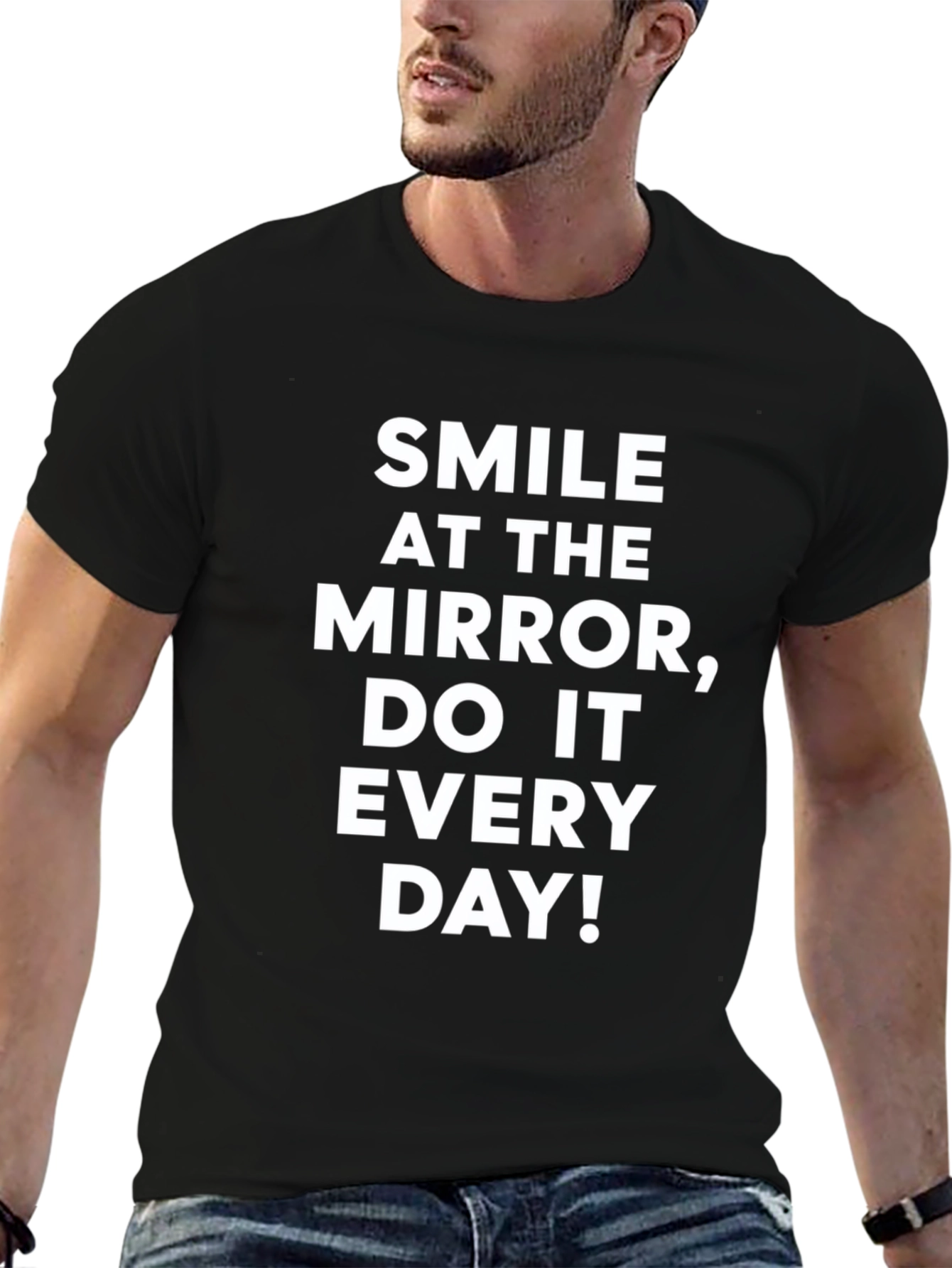 Smile at the Mirror Mens Graphic T-Shirt