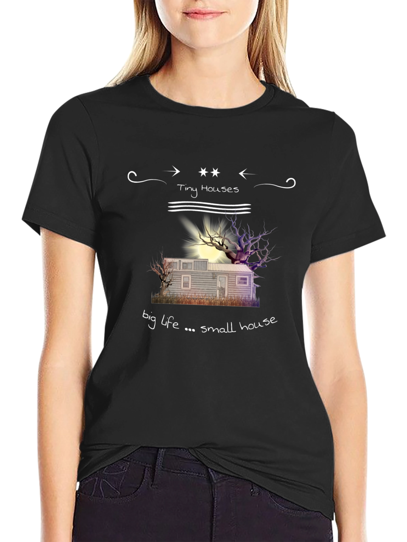 Tiny Houses Big Life Graphic T-Shirt