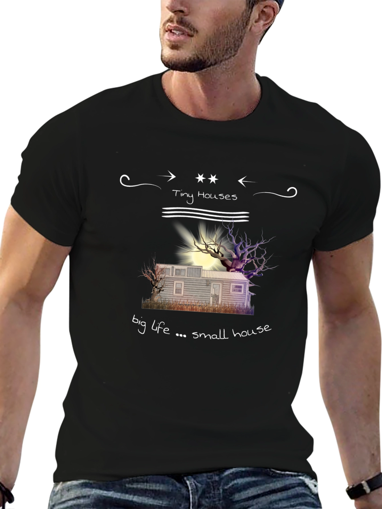 Tiny Houses Big Life Graphic T-Shirt