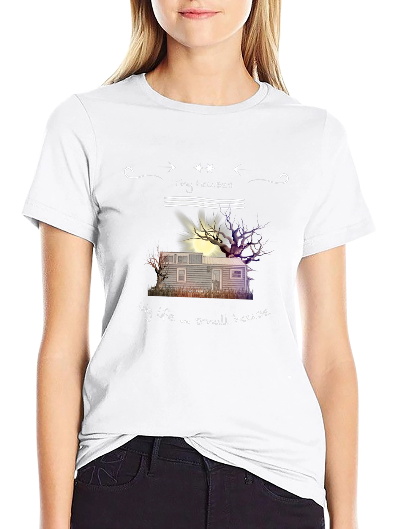 Tiny Houses Big Life Graphic T-Shirt