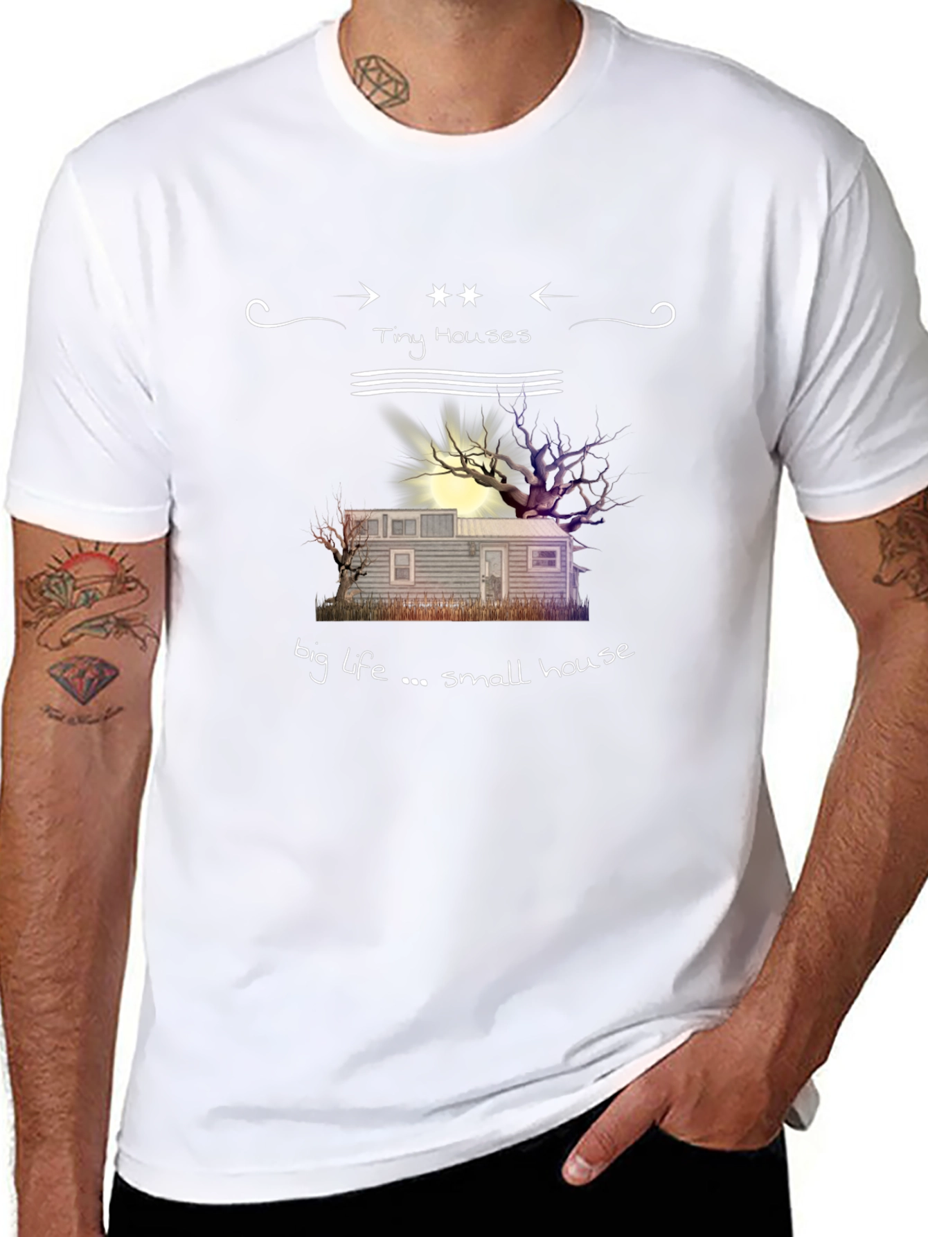 Tiny Houses Big Life Graphic T-Shirt