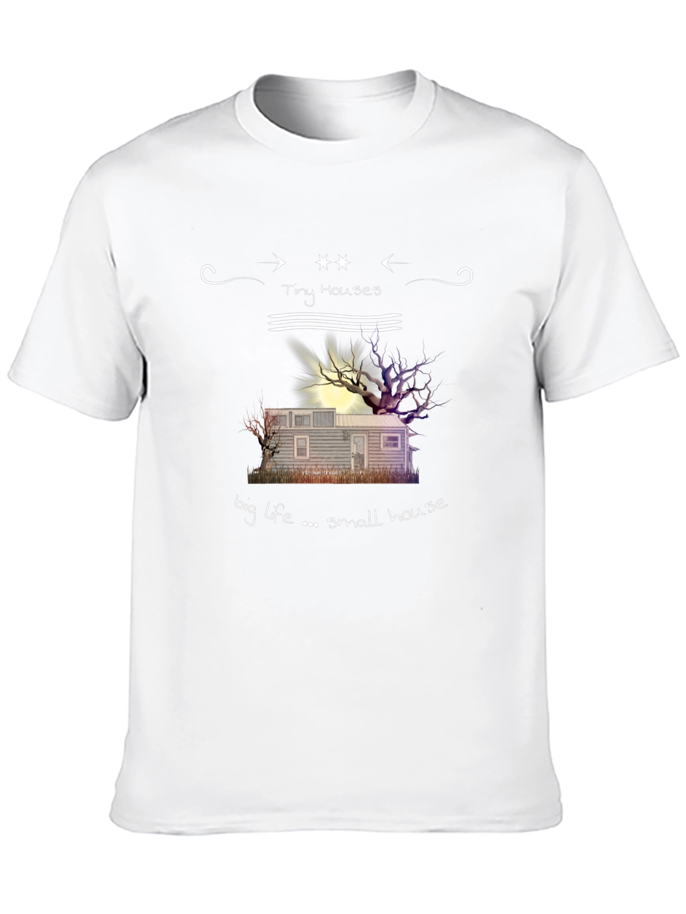 Tiny Houses Big Life Graphic T-Shirt