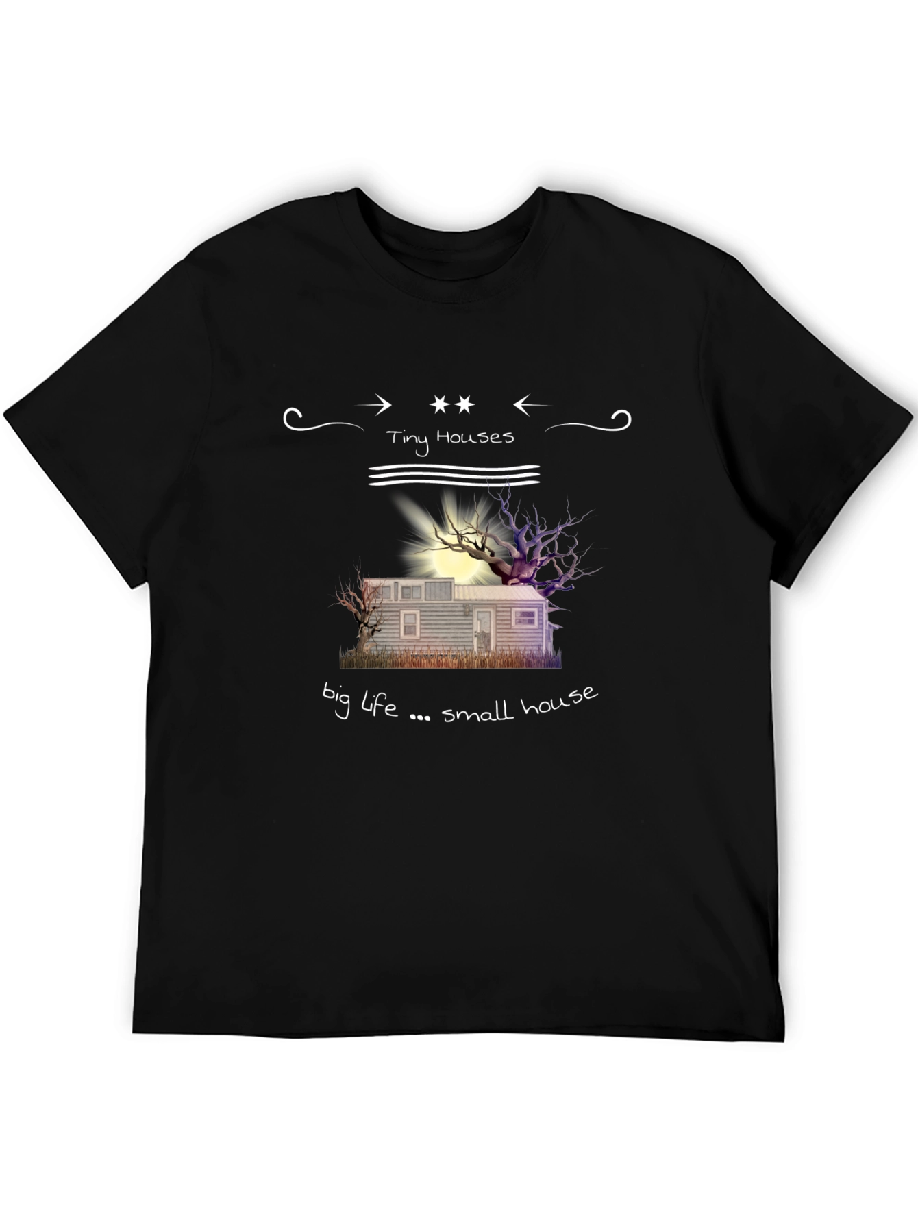 Tiny Houses Big Life Graphic T-Shirt