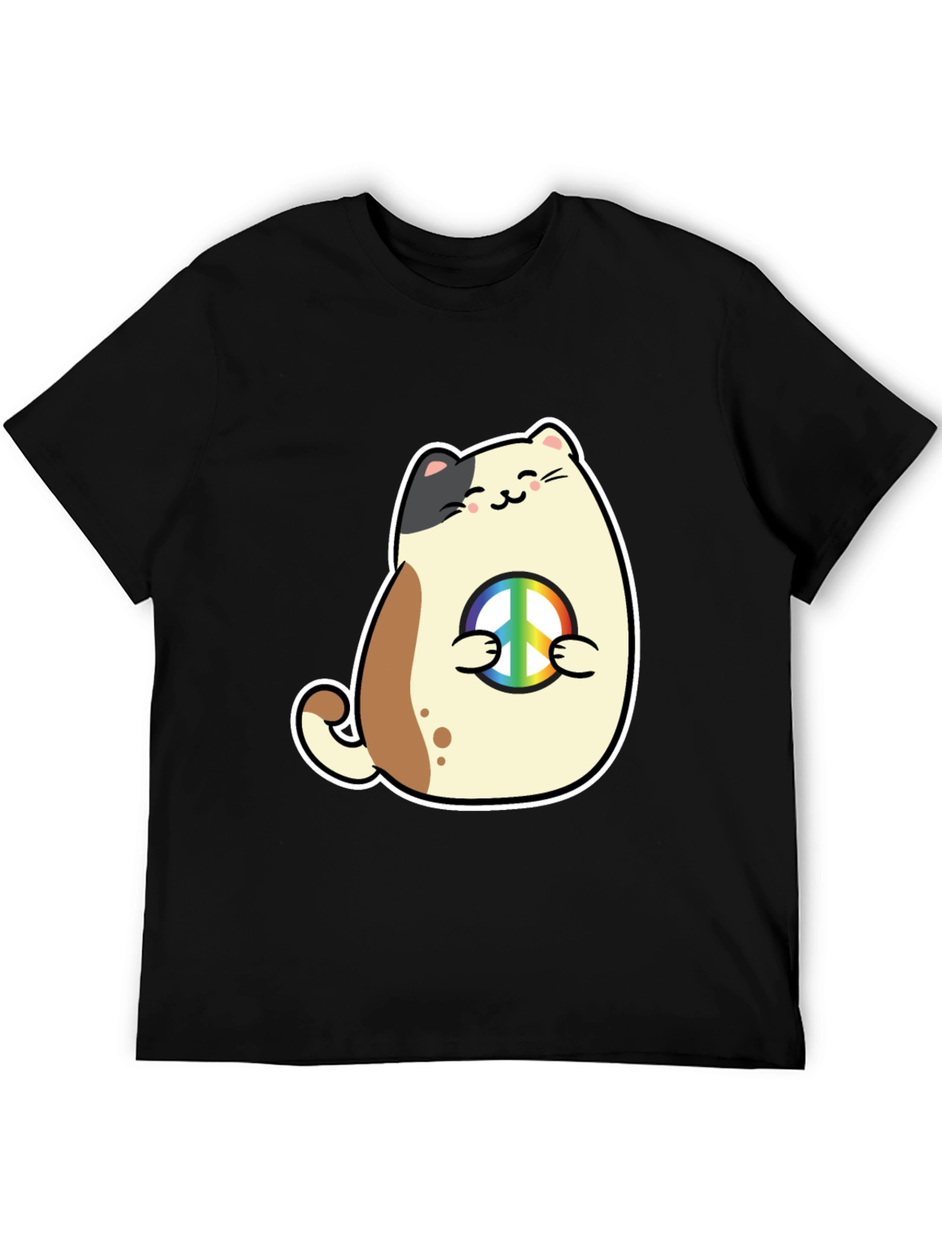 Peace Cat T-Shirt - Cute Graphic Tee
