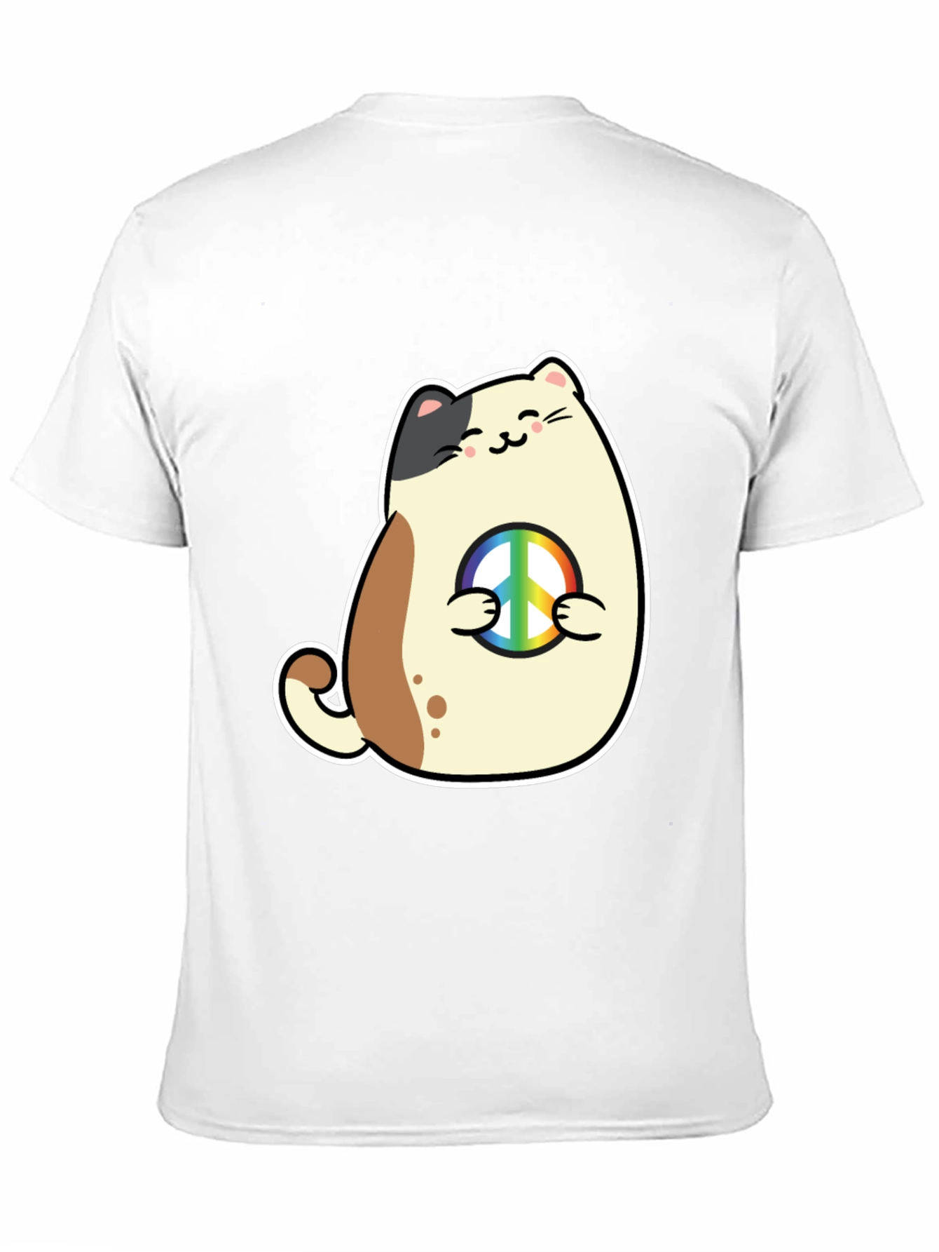 Peace Cat T-Shirt - Cute Graphic Tee