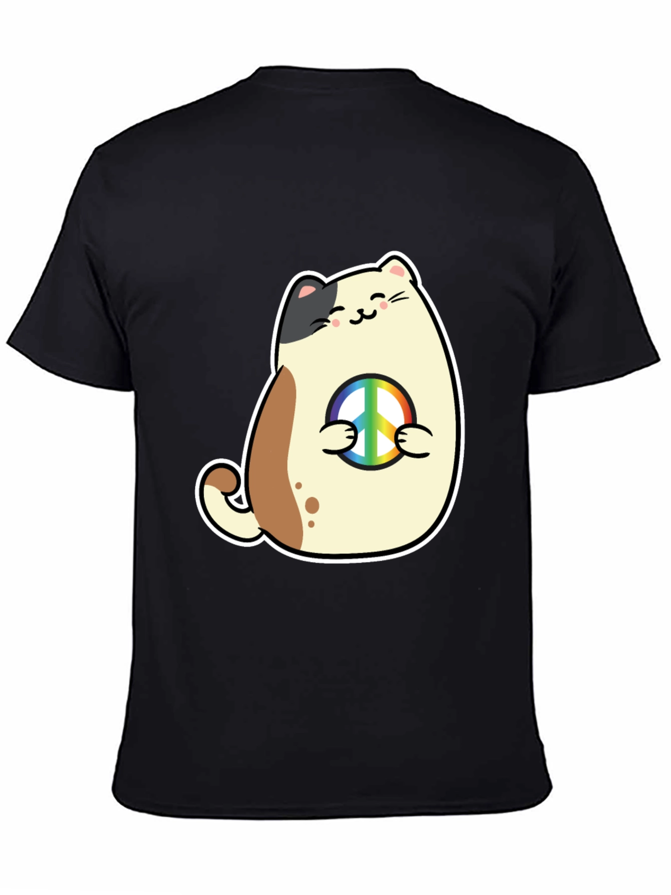 Peace Cat T-Shirt - Cute Graphic Tee