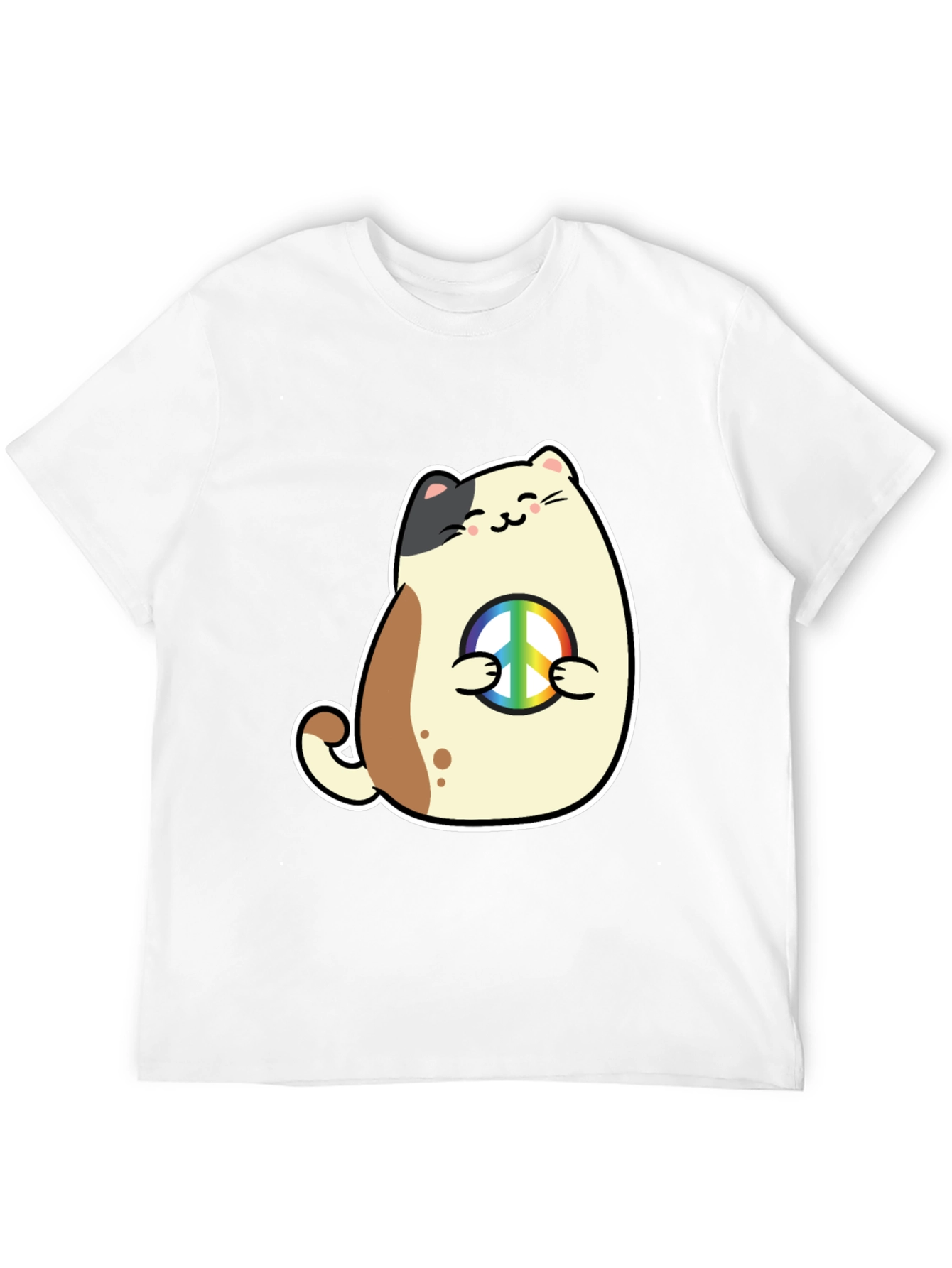 Peace Cat T-Shirt - Cute Graphic Tee