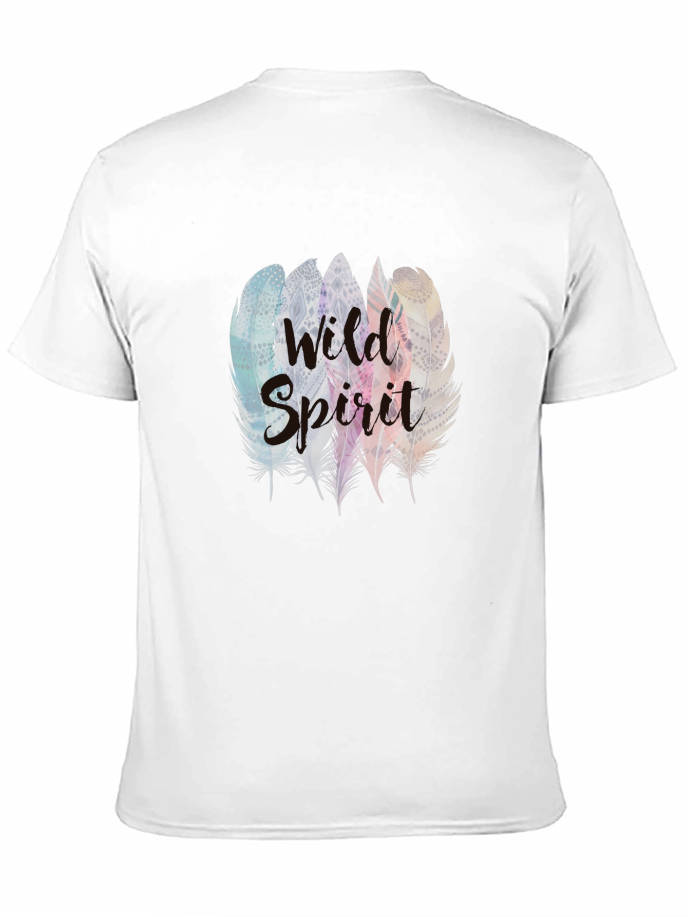 Wild Spirit Feather Graphic Tee - Stylish Comfort
